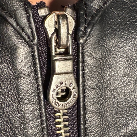 Vintage Harley-Davidson Black Leather Sports Bra Crop Top Biker Chic 34/6 Sm/Med - Picture 9 of 16